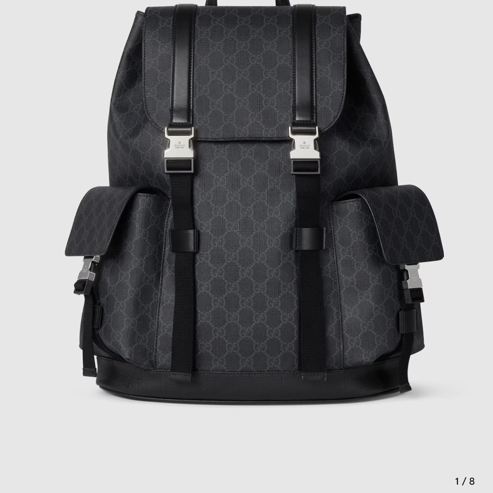 Gucci Monogram Black Backpack